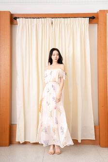 SADA HIGH WAIST TIERED SKIRT (FLORAL)