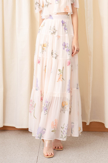 SADA HIGH WAIST TIERED SKIRT (FLORAL)