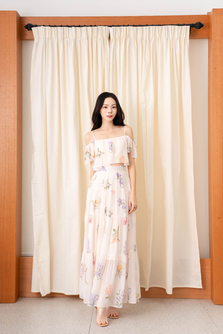 GRACEN COLD SHOULDER CROP TOP (FLORAL1)