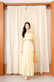 SADA HIGH WAIST TIERED SKIRT (YELLOW)