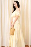 SADA HIGH WAIST TIERED SKIRT (YELLOW)