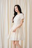 HINA ROUND NECK MINI DRESS (PINK FLORAL)