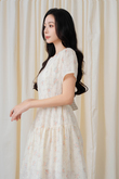 HINA ROUND NECK MINI DRESS (PINK FLORAL)
