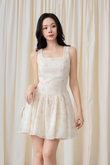 WINTER FLARE MINI DRESS (PINK FLORAL)