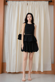 MICAELA ROUND NECK TOP (BLACK)