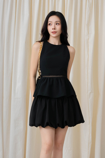 MICAELA ROUND NECK TOP (BLACK)