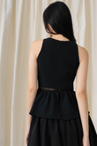 MICAELA ROUND NECK TOP (BLACK)