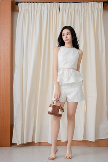 MICAELA ROUND NECK TOP (WHITE)
