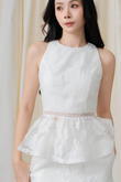 MICAELA ROUND NECK TOP (WHITE)