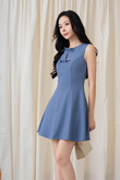 WAYTT RIBBON MINI DRESS (BLUE)