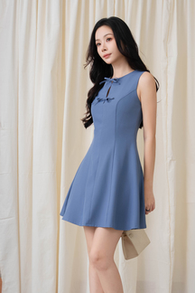 WAYTT RIBBON MINI DRESS (BLUE)