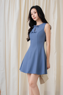 WAYTT RIBBON MINI DRESS (BLUE)