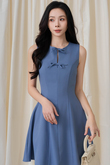 WAYTT RIBBON MINI DRESS (BLUE)