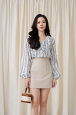 JODELL V-NECK RUFFLES TOP (WHITE)