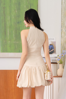 JOLEE BALLON MINI DRESS (BEIGE)