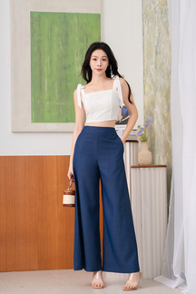 GRAYSON HIGH WAISTED PALAZZO (JEAN BLUE)
