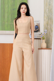 ZOEL U NECK CROP TOP (DESERT SAND)