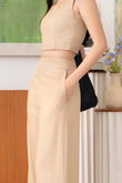 GRAYSON HIGH WAISTED PALAZZO (DESERT SAND)