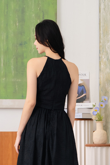 SVEA HALTER RIBBON TOP (BLACK)