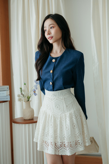 TIA LONG SLEEVE JACKET (JEAN BLUE)
