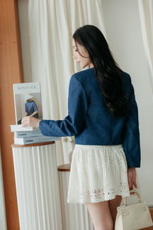 DOLLY RUCHED MINI SKIRT (CREAM)