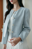 TIA LONG SLEEVE JACKET (LIGHT BLUE)