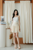 FLORE CAMI PETAL CROP TOP (WHITE)