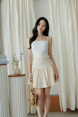 FLORE CAMI PETAL CROP TOP (WHITE)