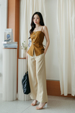 KYRIE BUTTON CAMI TOP (BROWN)
