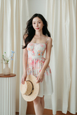 FRANCES FLORAL MINI DRESS (CREAM FLORAL)
