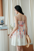 FRANCES FLORAL MINI DRESS (CREAM FLORAL)