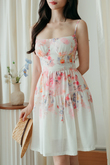 FRANCES FLORAL MINI DRESS (CREAM FLORAL)
