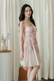 FRANCES FLORAL MINI DRESS (PINK FLORAL)