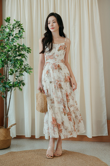 HANIYA CAMI MIDAXI DRESS (FLORAL)