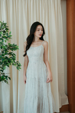 HANIYA CAMI MIDAXI DRESS (WHITE)