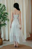HANIYA CAMI MIDAXI DRESS (WHITE)