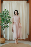 ROONEY BALLOON MIDAXI DRESS (PINK)