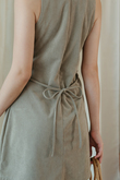 ESTELLE ROUND NECK MINI DRESS (TRUFFLE)