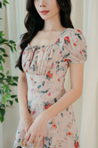 YANCY DRAWSTRINGS MINI DRESS (ROSE)