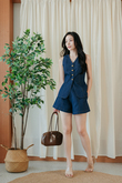EMMIE BUTTON VEST TOP (JEAN BLUE)