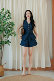 ARIES HIGH WAIST SHORTS (JEAN BLUE)