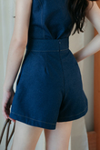 ARIES HIGH WAIST SHORTS (JEAN BLUE)