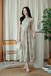 DOXIE ROUND NECK MIDAXI DRESS (EGG WHITE)