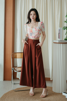 DIORN SWEETHEART CROP TOP (CREAM FLORAL)
