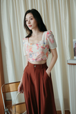 DIORN SWEETHEART CROP TOP (CREAM FLORAL)