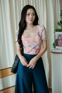 DIORN SWEETHEART CROP TOP (PINK FLORAL)