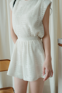 CORDI ELASTICATED WAIST SHORTS (CREAM)