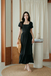 TAYLIN RUFFLES MIDAXI DRESS (BLACK)