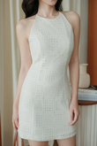 HAYZEE HALTER NECK DRESS (CREAM)