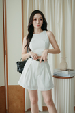LENNON WIDE LEG CASUAL SHORT (WHITE)